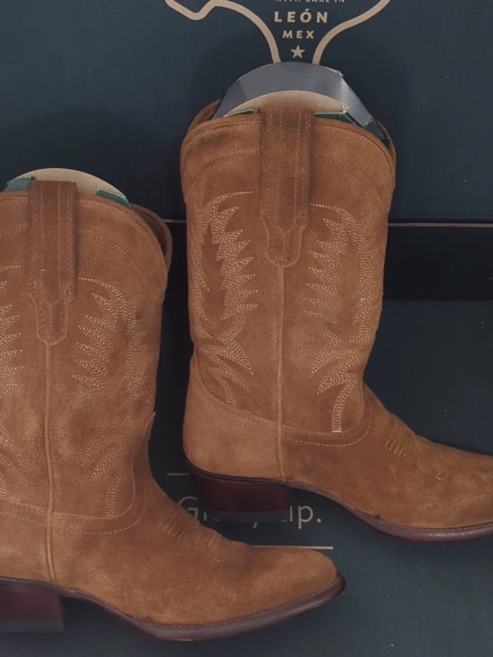 Tecovas The Josie - Sienna Suede Cowboy Boots - Picture 2 of 6